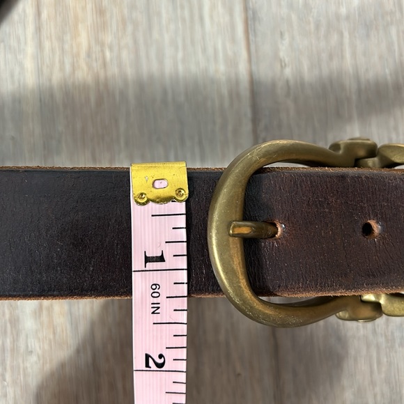 Banana Republic Women’s Italian Leather Brass Buckle Western Belt size 34 - Picture 16 of 16